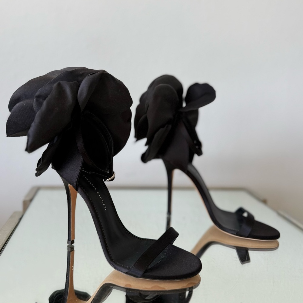 New GIUSEPPE ZANOTTI Peony 115mm Sandals In Schwarz $1,395 37 - Picture 13 of 13